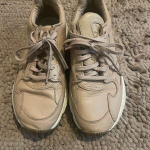Beige Lace-Up Sneakers